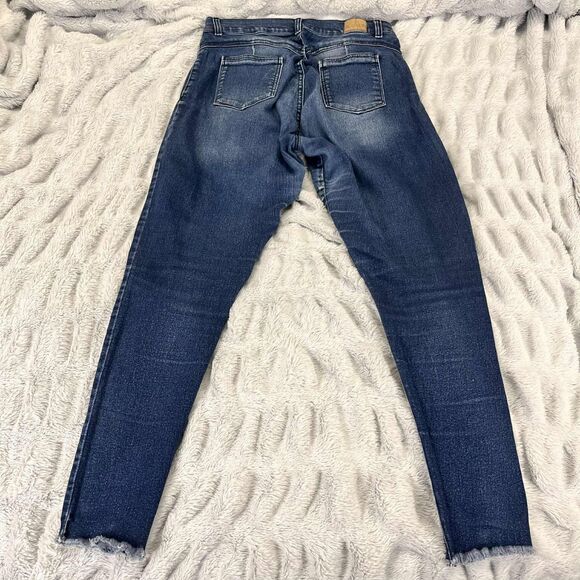 Juliangel Jeans Womens 29x27 Skinny Button Fly Raw Hem Premium Denim Mid Rise - Picture 2 of 8